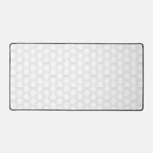 White Honeycomb Aesthetic Desk Pad