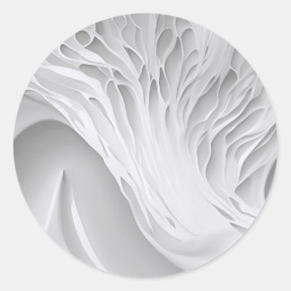 White Honeycomb Classic Round Sticker