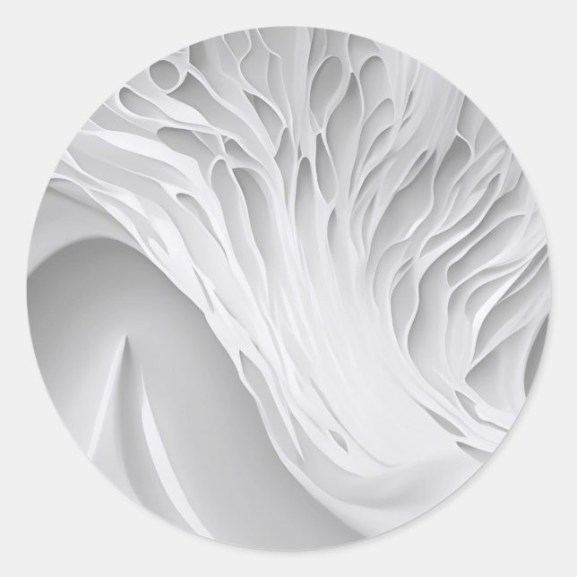 White Honeycomb Classic Round Sticker (Front)