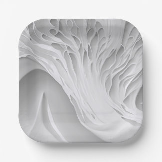 White Honeycomb Paper Plates