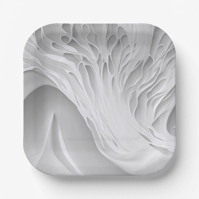 White Honeycomb Paper Plates (Front)