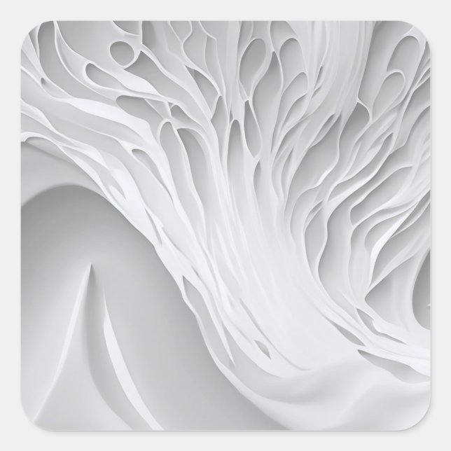 White Honeycomb  Square Sticker (Front)