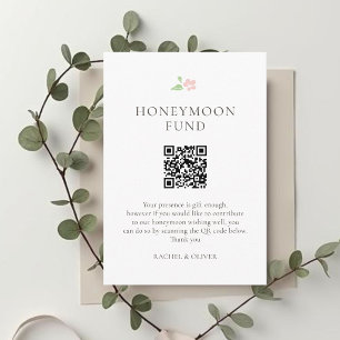 White Honeymoon Fund Wedding Enclosure RSVP Card