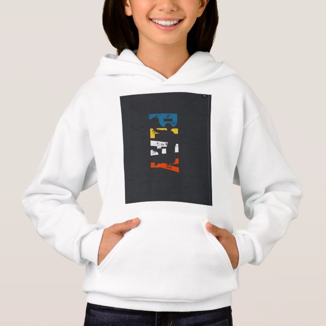 White hoodie back print (Front)