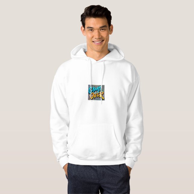white hoodie with design (Front Full)