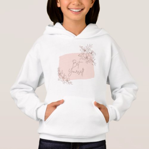 White hoodie with elegant and classy print 