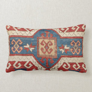 White Hooked Southwestern Shape Throw Pillow