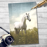 White Horse 2 Decoupage Paper