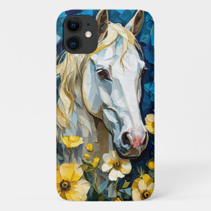 White Horse Aesthetic Animal Art Nature Style iPhone 11 Case