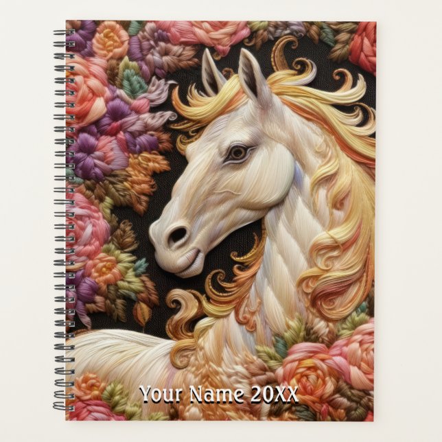 White Horse and Roses Planner (Front)