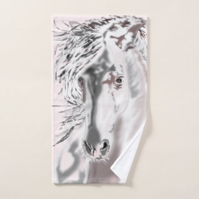 White Horse Bath Towels (Hand Towel)