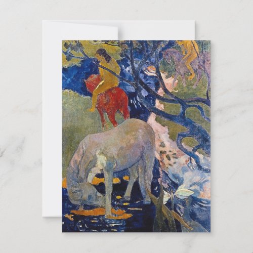 White Horse by Paul Gauguin Vintage Fine Art