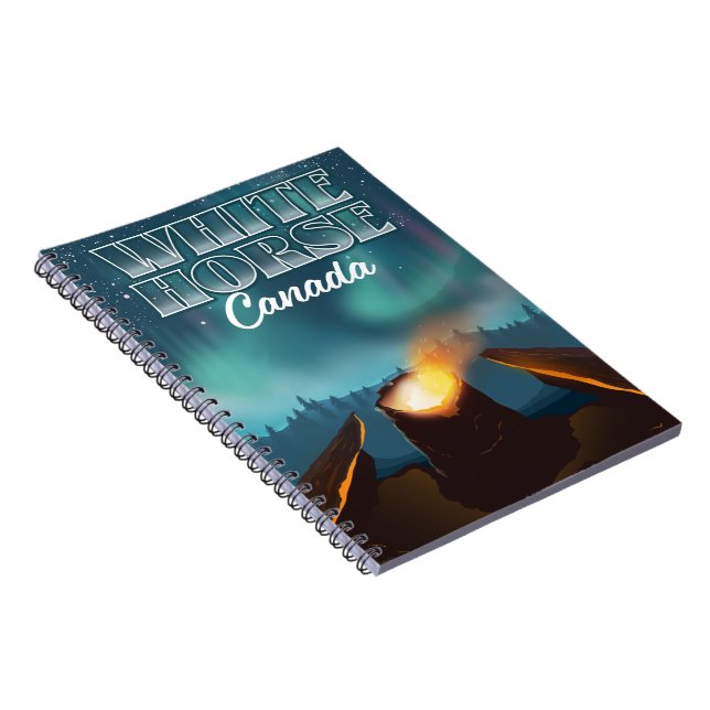 White Horse Canada travel poster Notebook (Right Side)