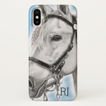 White Horse Iphone X Case by Iggys_World at Zazzle