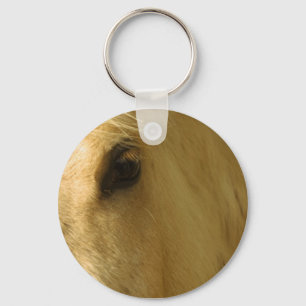 White Horse Closeup Keychain