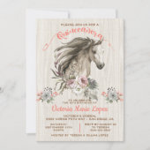 White Horse Cowgirl Quinceañera 15th Birthday Invi Invitation (Front)