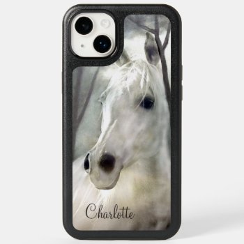 White Horse  Custom Otterbox Iphone 14 Plus Case by Iggys_World at Zazzle