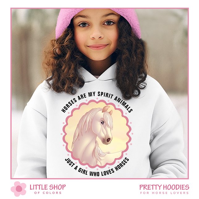 White Horse Customizable Girl’s Hoodie (Creator Uploaded)