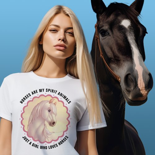 White Horse Customizable T_Shirt