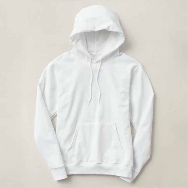 white horse embroidered hoodie (Design Front)