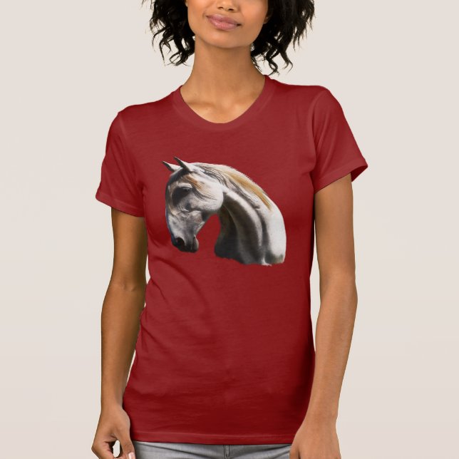 White Horse Equine Art Animal-lover's Shirt (Front)