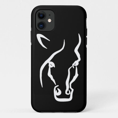 White Horse Face iPhone 11 Case