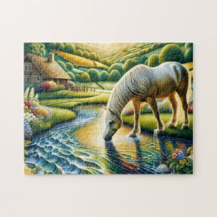 White Horse Farm Jigsaw Puzzle