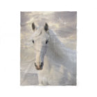 White Horse Fleece Blanket