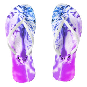 White Horse Flip Flops