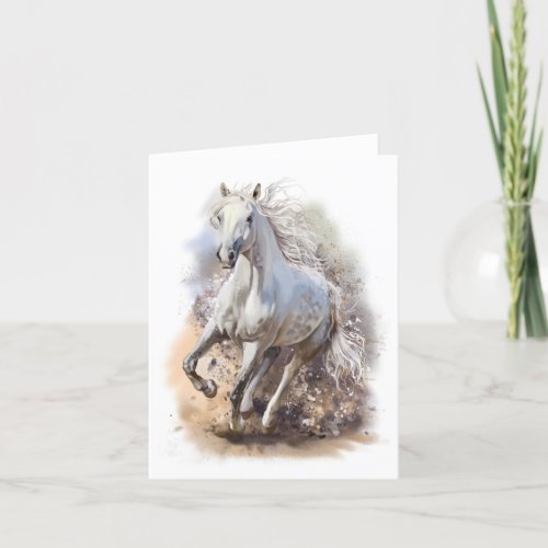 White Horse Gallop Note Card