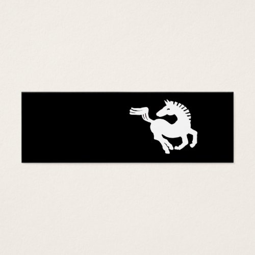 White horse galloping business card template