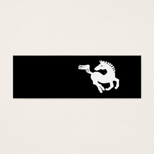 Customizable White horse galloping business card template