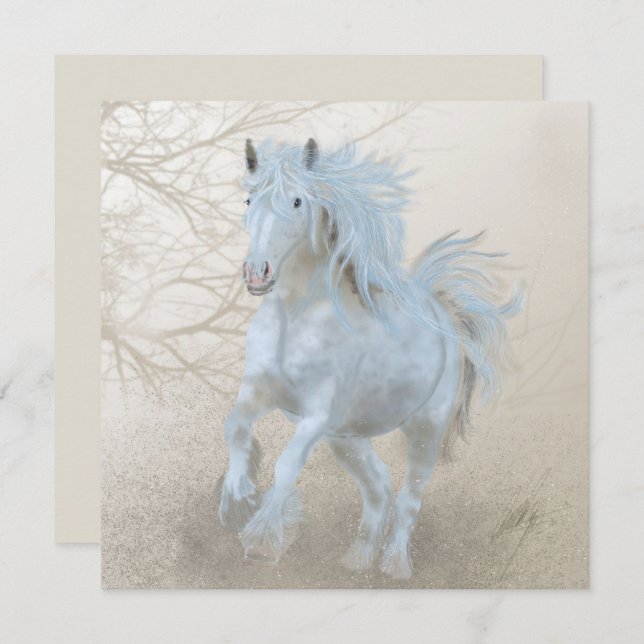White Horse - Greeting Card (Front/Back)