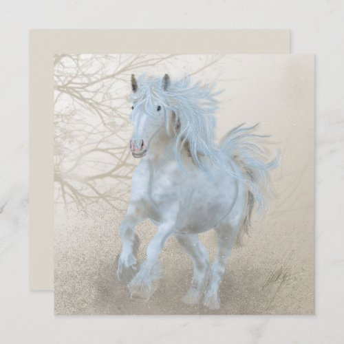 White Horse _ Greeting Card