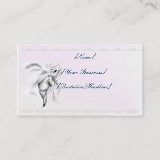 Customizable White Horse Head profilecard_business_horizonta... Business Card