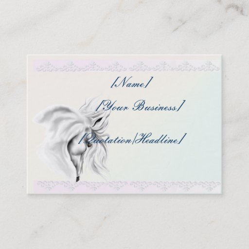Customizable White Horse Head profilecard_chubby_horizontal,... Business Card
