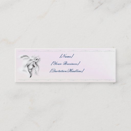 Customizable White Horse Head profilecard_skinny_horizontal,... Business Cards