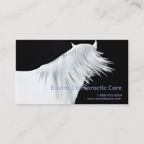 White Horse Head Three Panels Business Card Template
