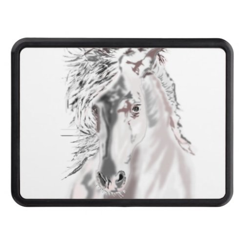 White Horse Hitch Cover