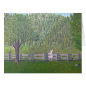 White Horse in Field (Front Horizontal)