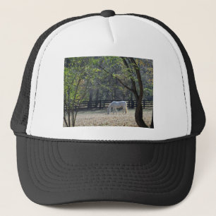White Horse in trees Trucker Hat