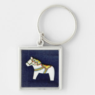 White horse keychain