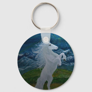 White Horse Keychain