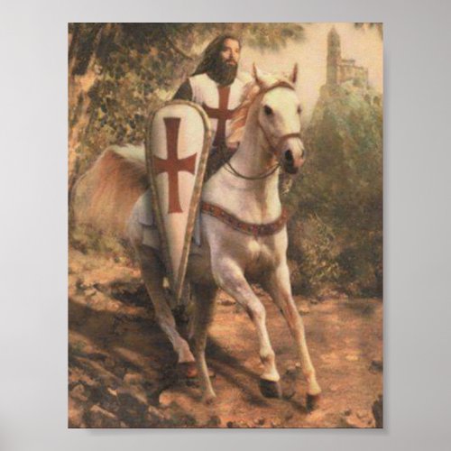 White horse knight poster