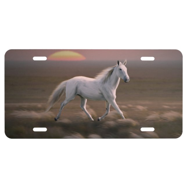 White horse license plate (Front)
