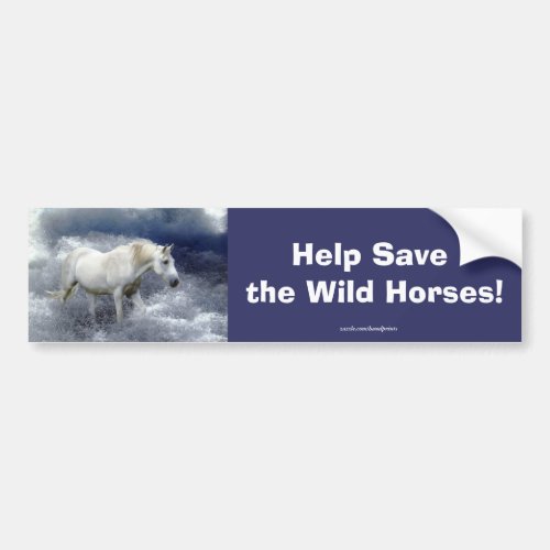 White Horse Lover Equine Bumper Sticker