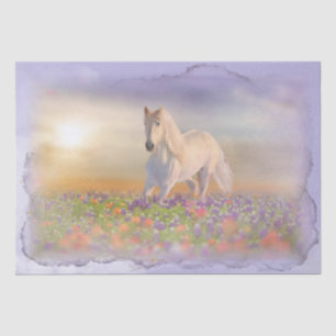 White Horse Meadow Fantasy Decoupage Tissue Paper