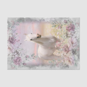 White Horse Meadow Fantasy Decoupage Tissue Paper