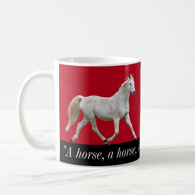 White Horse Mug with Saying (Left)