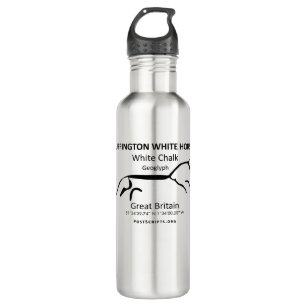 White Horse of Uffington Stainless Steel Water Bottle